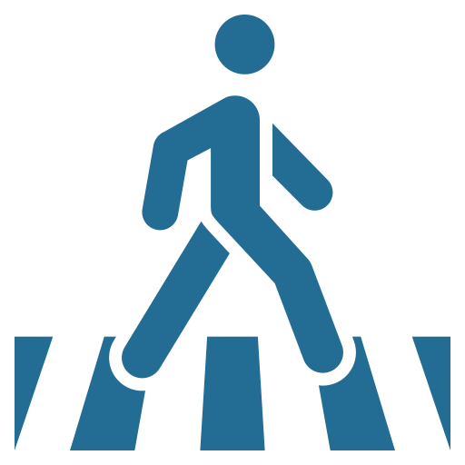 Pedestrian crossing icon