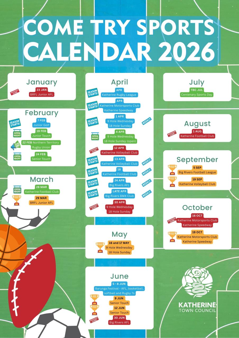 Come Try Sports Calendar