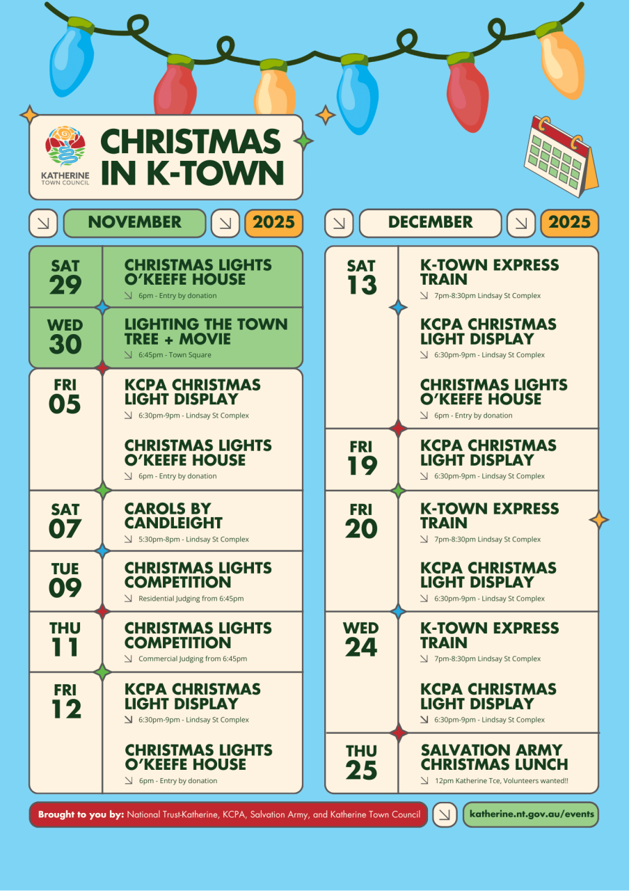 Christmas Events in K-Town Calendar EOI