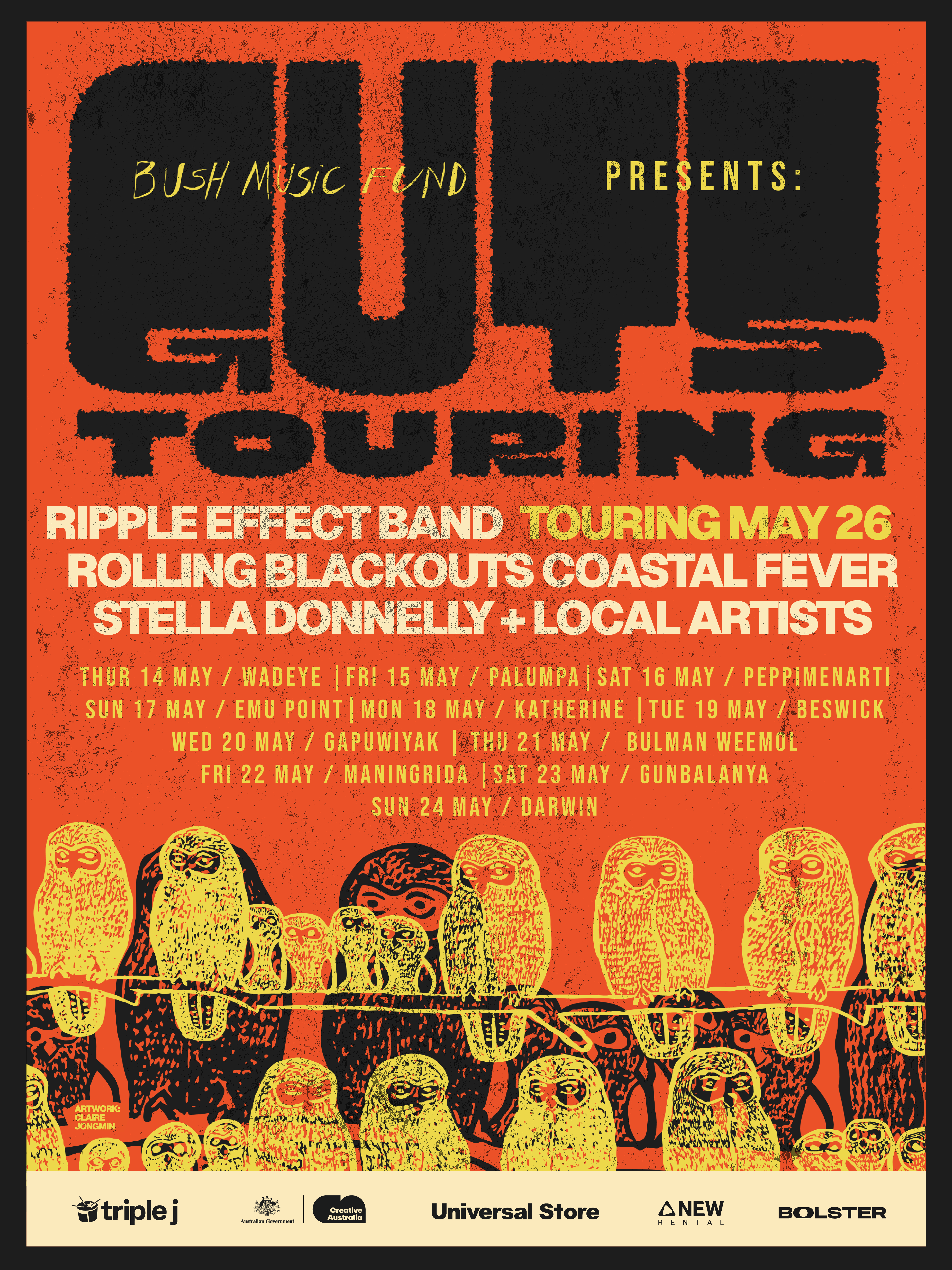 Guts Touring: Ripple Effect Band, Rolling Blackouts Coastal Fever, Stella