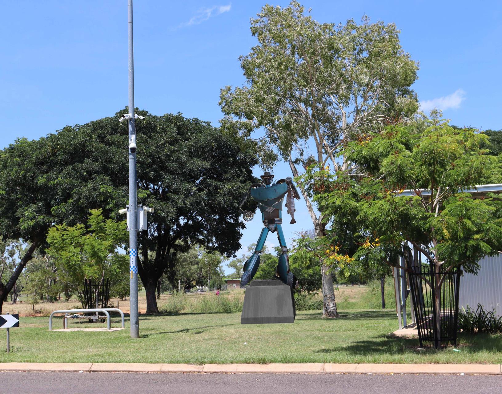Transformer sculpture gets long-term home in Katherine