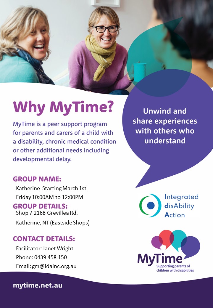 MYTIME Parent and Carer Support Group for children with disability or